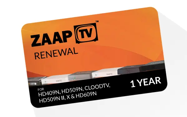 ZAAPTV 1 Year Renewal Voucher ARABIC