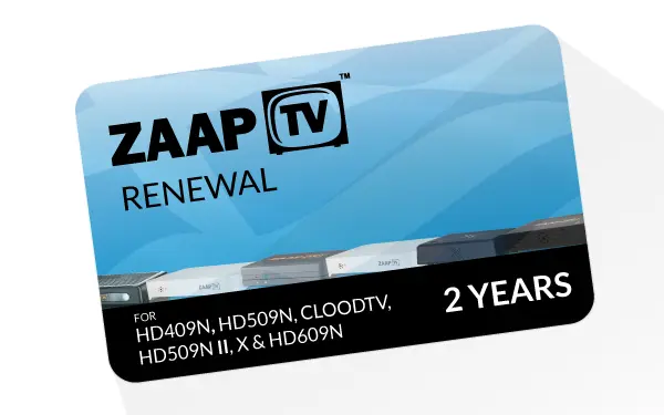 ZAAPTV 2 Year Renewal Voucher GREEK