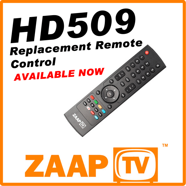 ZAAPTV HD509 Remote Control