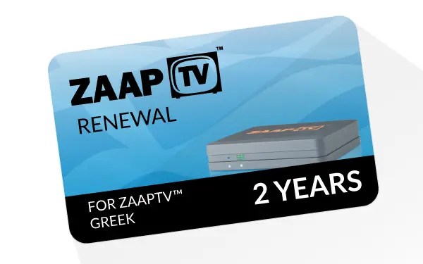 ZAAPTV 2 Year Renewal Voucher CLOODTV GREEK